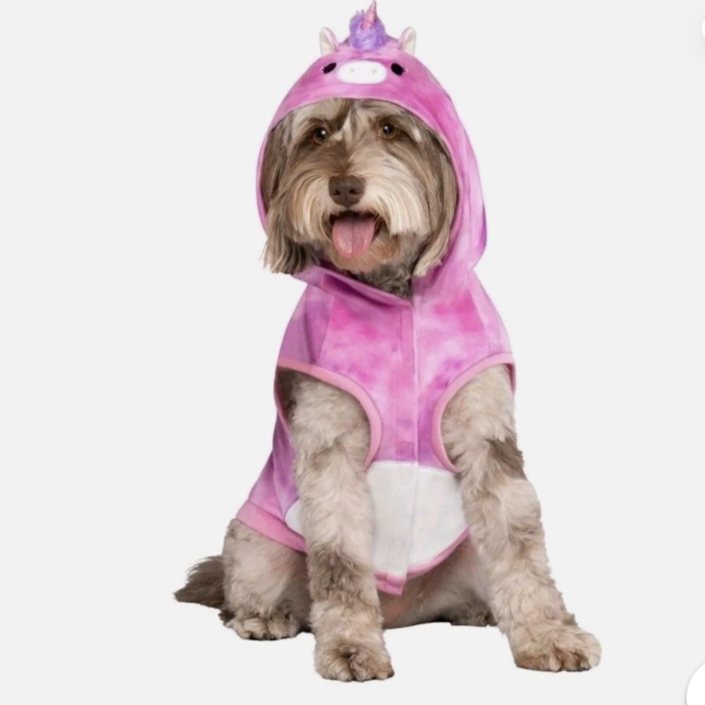 Squishmallows Lola the Unicorn Hoodie XL Dog Costume